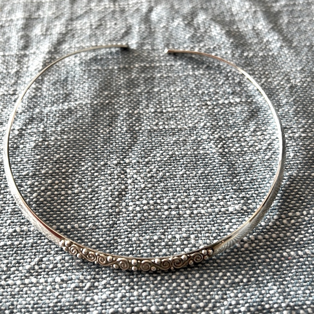 DECORATED STERLING SILVER 925 NECK COLLAR